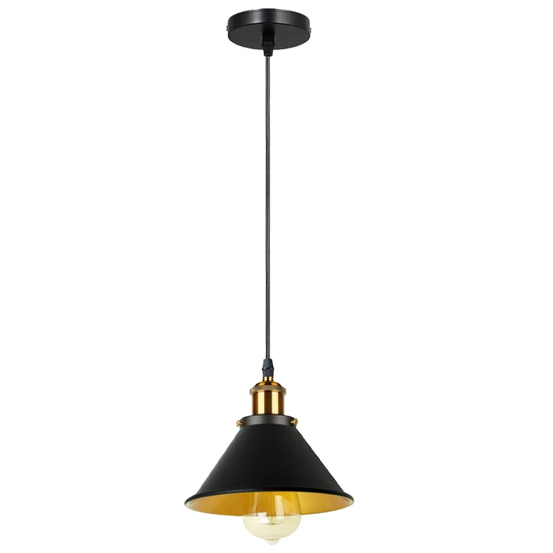 Hängelampen schwarz| Metall| Kegelform| Ø 18 cm| flurlampen~2926