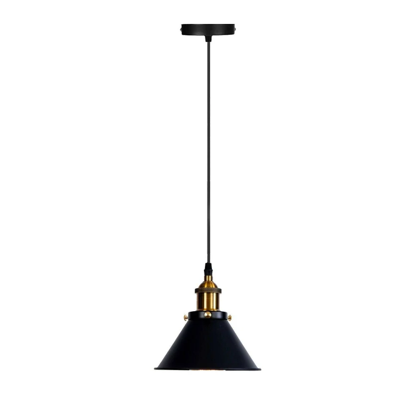 Hängelampen schwarz| Metall| Kegelform| Ø 18 cm| flurlampen~2926