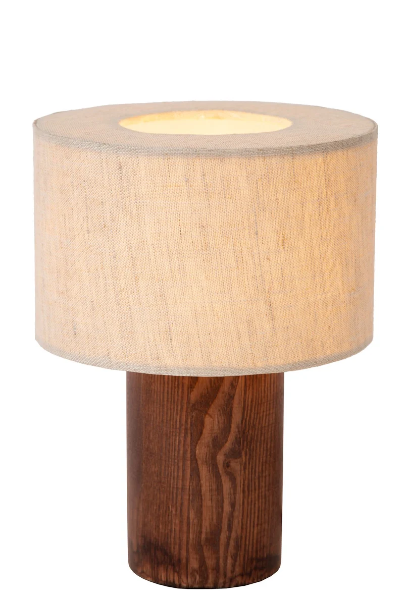 Tischlampe Tachina mit Leinenschirm Länge 15cm