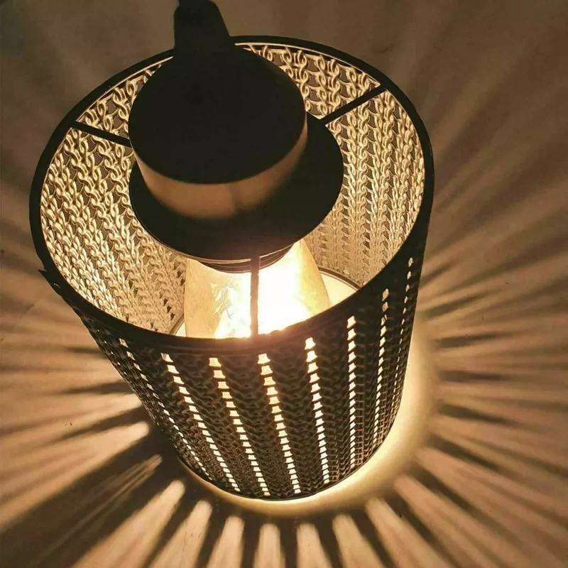 Retro Lampenschirm einfach zu montierender Metallkäfig Vintage~3101