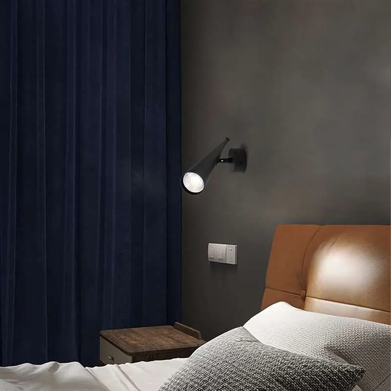 Moderne Wandleuchte in Schwarz Matt | GU10 Spot innen ~2622