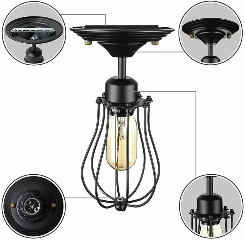 Drahtgestell lampenschirm mit balloon schwarze wandlampen~3050