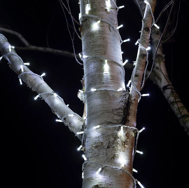 Pro Connect IP67, 10m 100er LED Lichterkette weiß koppelbar weißes Kabel