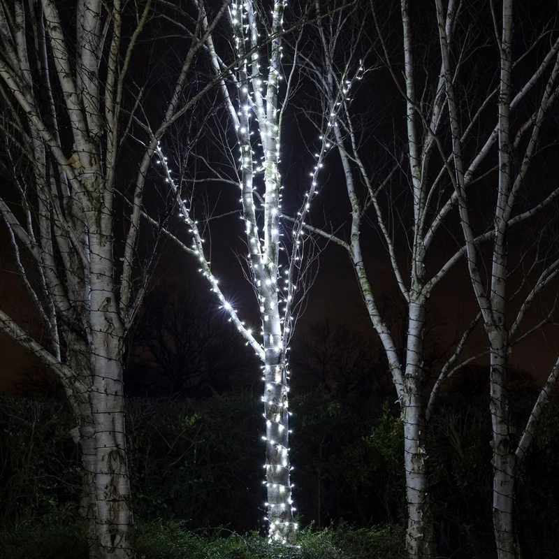 Pro Connect IP67, 10m 100er LED Lichterkette weiß koppelbar weißes Kabel