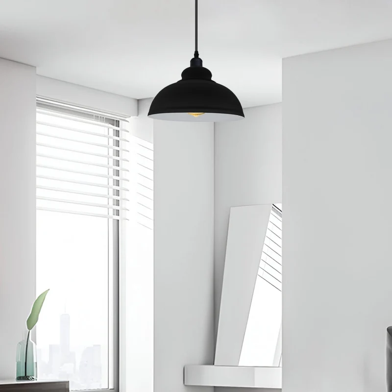 Schwarz Innenseite Pendelleuchte & Hangelampen mit Schirm~2945