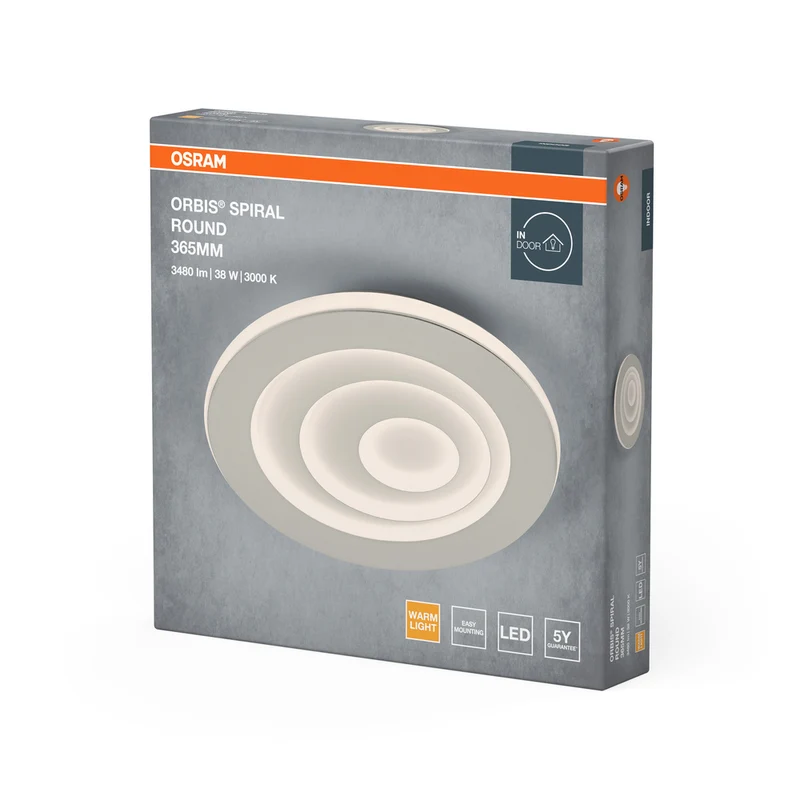 OSRAM ORBIS SPIRAL ROUND Deckenleuchte, weiß, 38W, 2400lm