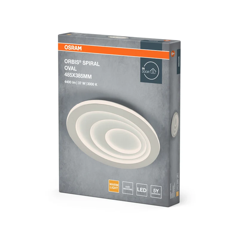 OSRAM ORBIS SPIRAL OVAL Deckenleuchte, weiß, 37W, 4000lm