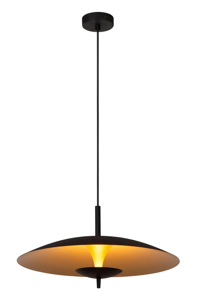 LED-Pendelleuchte Vulcan dimmbar Schwarz, Gold Ø 47cm