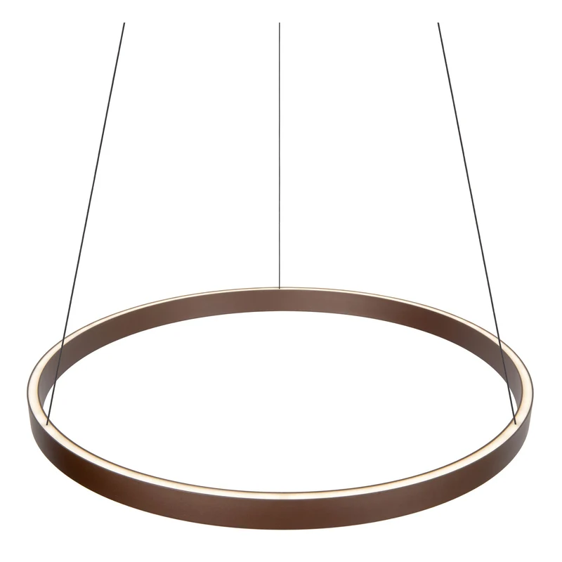 LED-Pendelleuchte Liane 2-flammig CCT dimmbar Ø 80cm Rostfarben