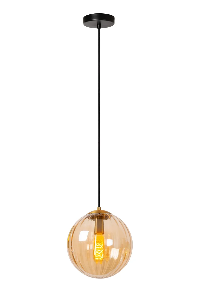 Pendelleuchte Monsaraz mit kugelförmigem Glasschirm