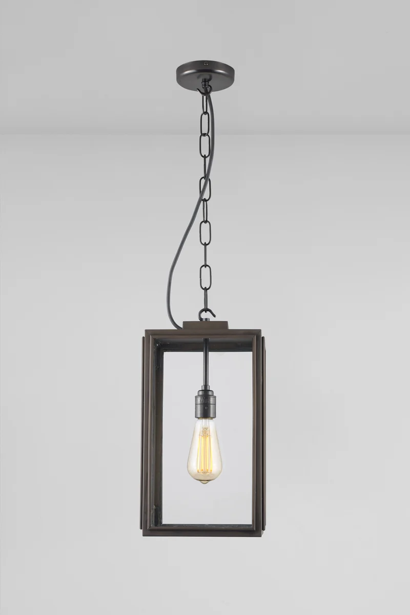 Small Square Pendant, Closed Top