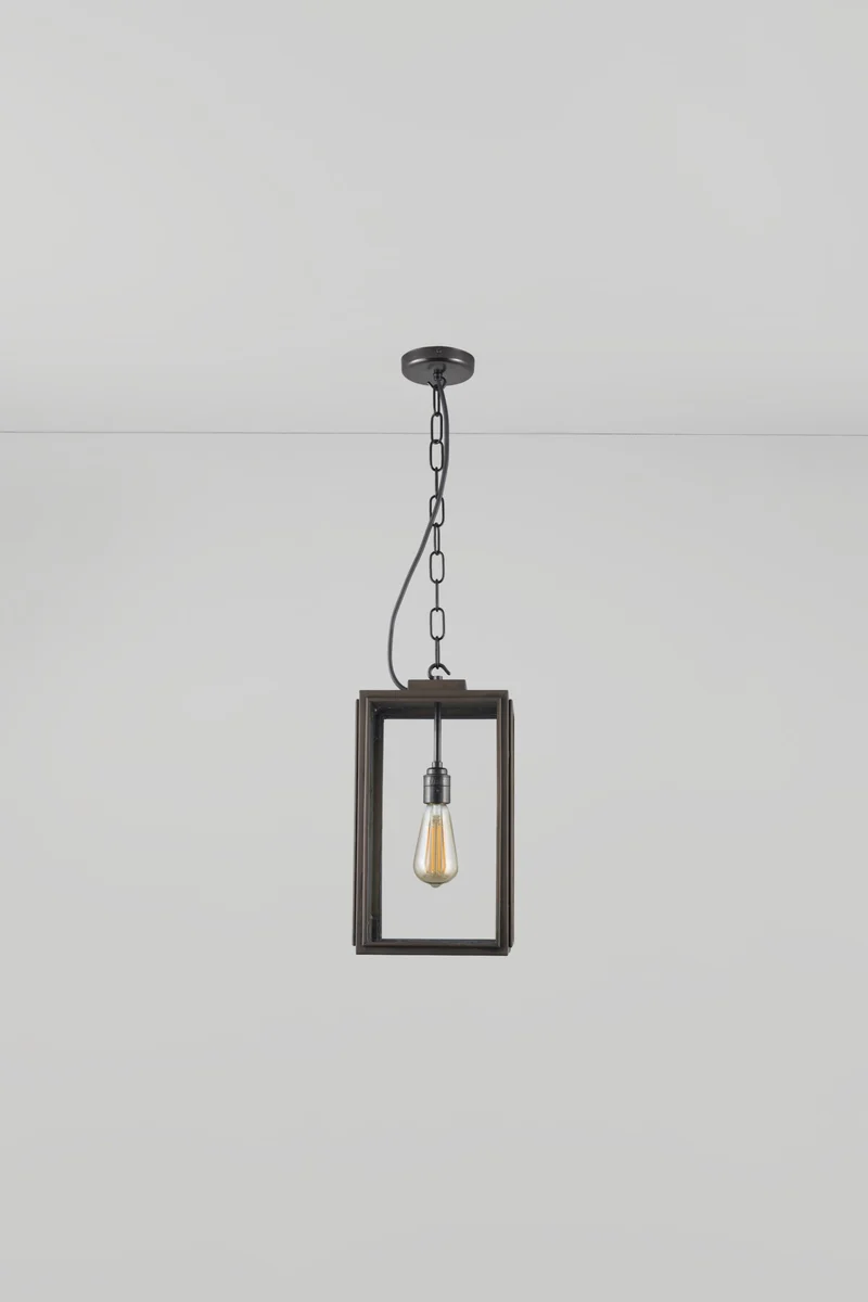 Small Square Pendant, Closed Top