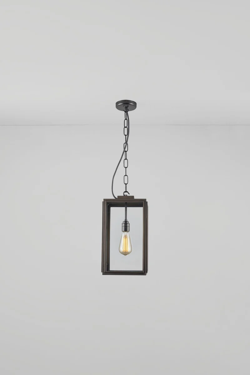Small Square Pendant, Closed Top