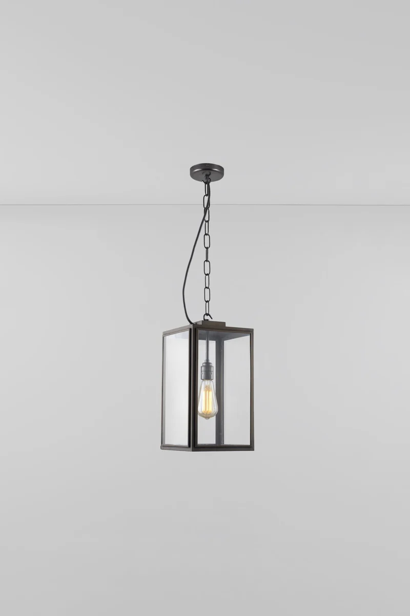Small Square Pendant, Closed Top