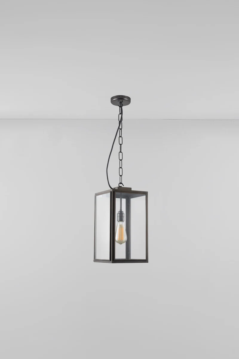 Small Square Pendant, Closed Top