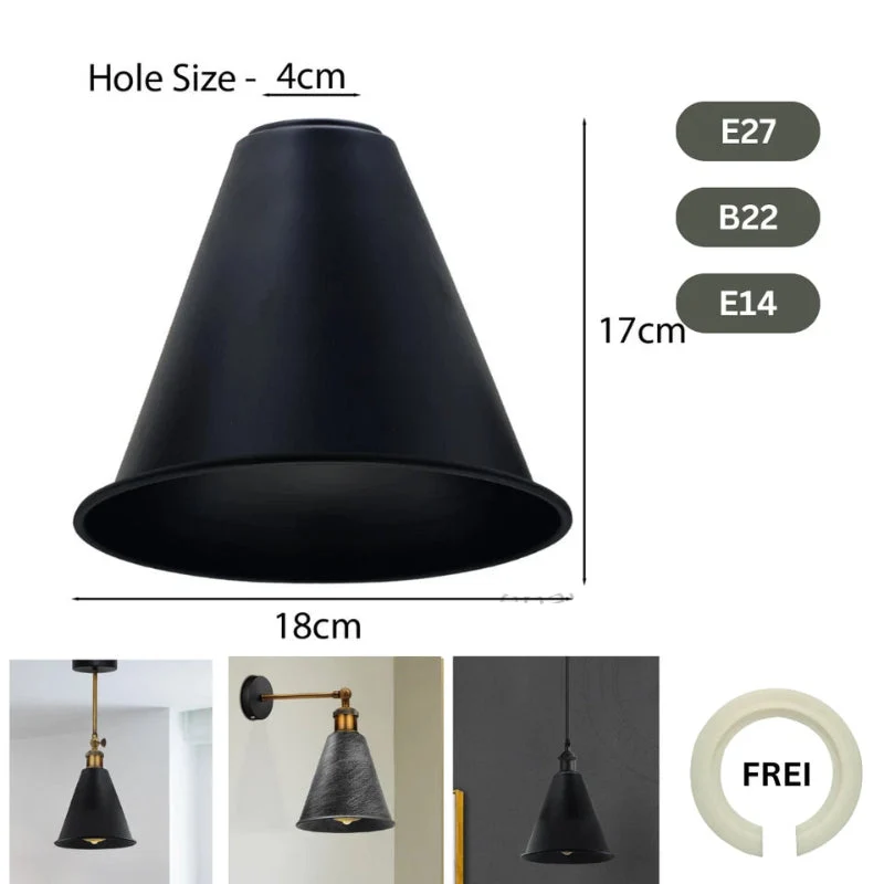 Konischer Metall-Lampenschirm Ø 18cm Industrial LEDSONE ~1235