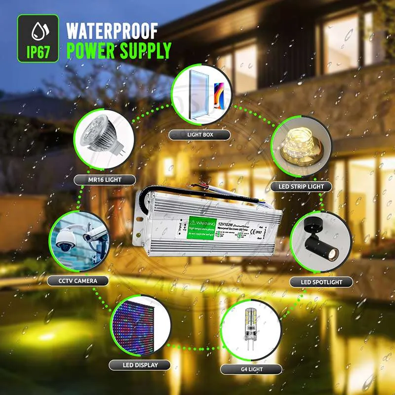 LED Transformator 12V DC IP67 wasserdicht 29,16A | 350W ~2840