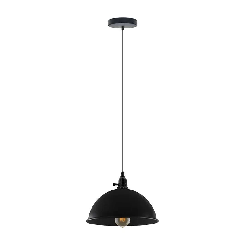 Moderne schwarze Pendelleuchte – E27, 95cm Kabel, Metall/PVC ~ 2837