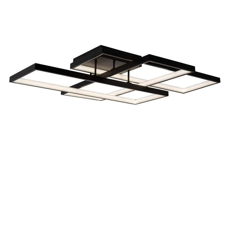 LED-Deckenleuchte Lokero dimmbar CCT Schwarz 65cm