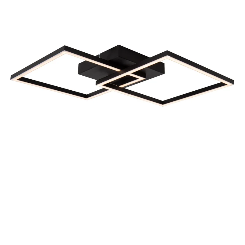 LED-Deckenleuchte Arianne CCT quadratisch 41x41cm Schwarz