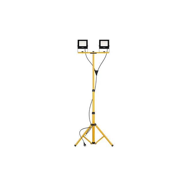 Doppelte LED-Baulampe auf Stativ | IP65 | 2x30W | 5500K – Tageslichtweiß