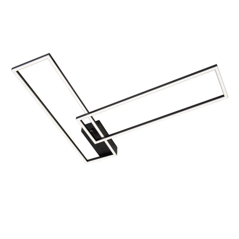 LED-Deckenleuchte Arianne rechteckig CCT 92,5cm Schwarz