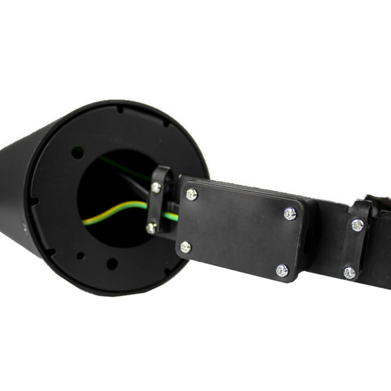 LED Garden Post - Stehende Außenleuchte mit Rauchglas | 80cm | Schwarz | IP54 – KALI