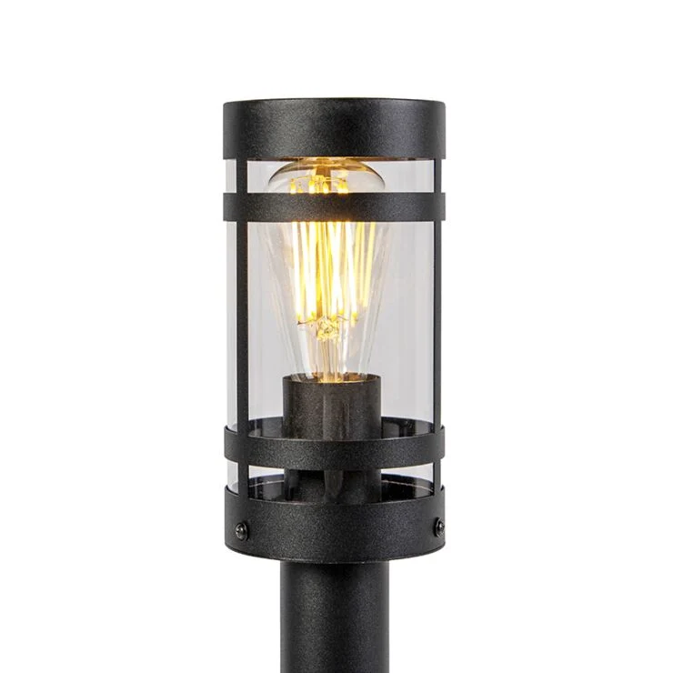 LED-Gartenpfosten - Sockel - Stehende Außenleuchte | 50cm | Schwarz | IP44 – HOEDY