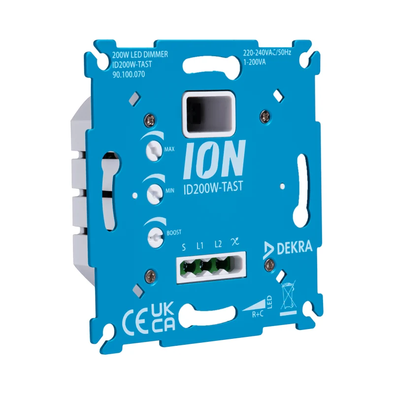 Ion Touch/Press LED-Dimmer | 0,3 - 200 Watt | Phasenschnitt + Phasenschnitt