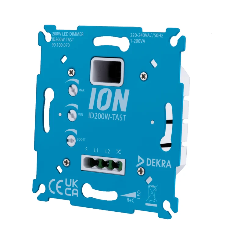 Ion Touch/Press LED-Dimmer | 0,3 - 200 Watt | Phasenschnitt + Phasenschnitt