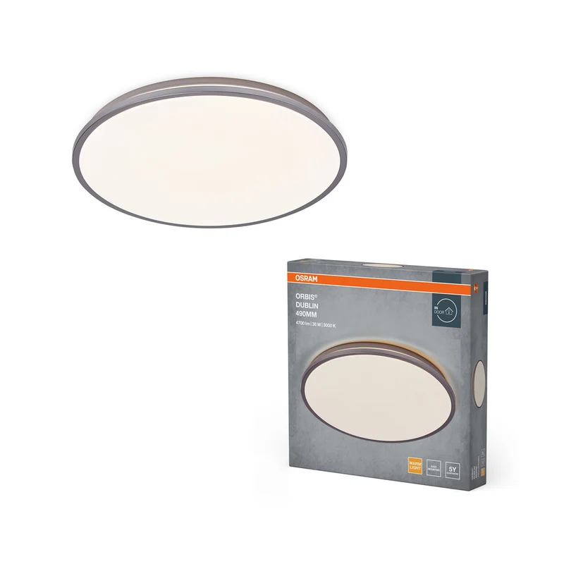 OSRAM ORBIS DUBLIN Deckenleuchte, silber, 36W, 4150lm
