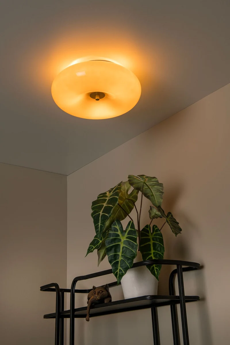 Deckenleuchte Sentino 3-flammig rund Glas Retro dimmbar Ø 30cm
