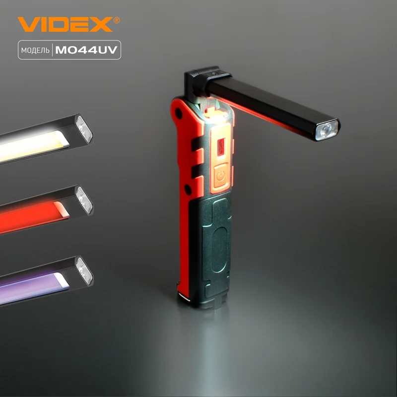 LED-Taschenlampe – Handlampe | Wiederaufladbar | 400 Lumen | 6500 K – Rot – UV