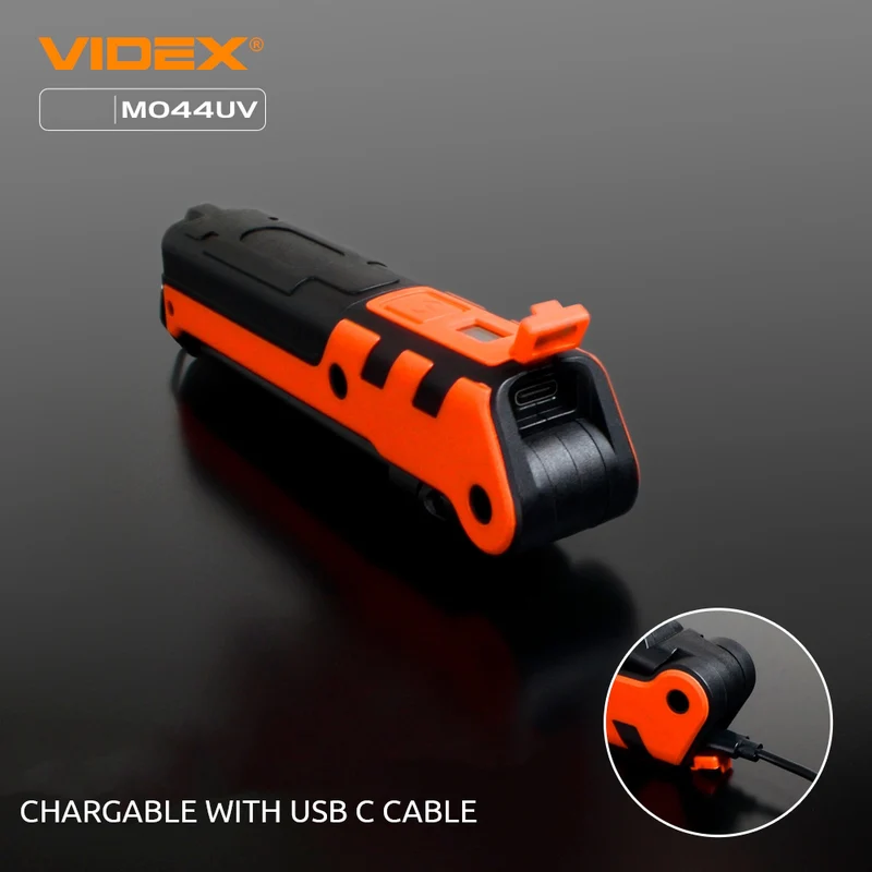 LED-Taschenlampe – Handlampe | Wiederaufladbar | 400 Lumen | 6500 K – Rot – UV