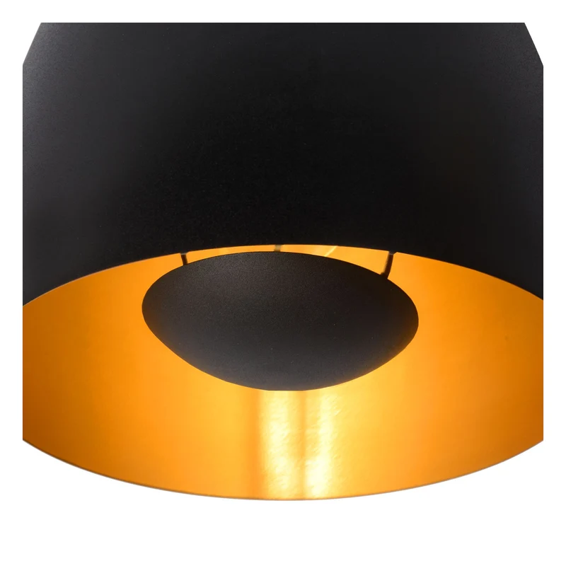 Deckenleuchte Nolan Halbrund Ø 24cm Schwarz