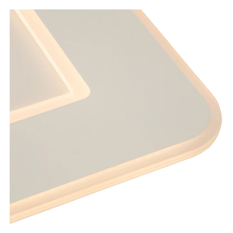 LED-Deckenleuchte Axelle 3-Stufen dimmbar quadratisch Warmweiß Weiß 39,4cm