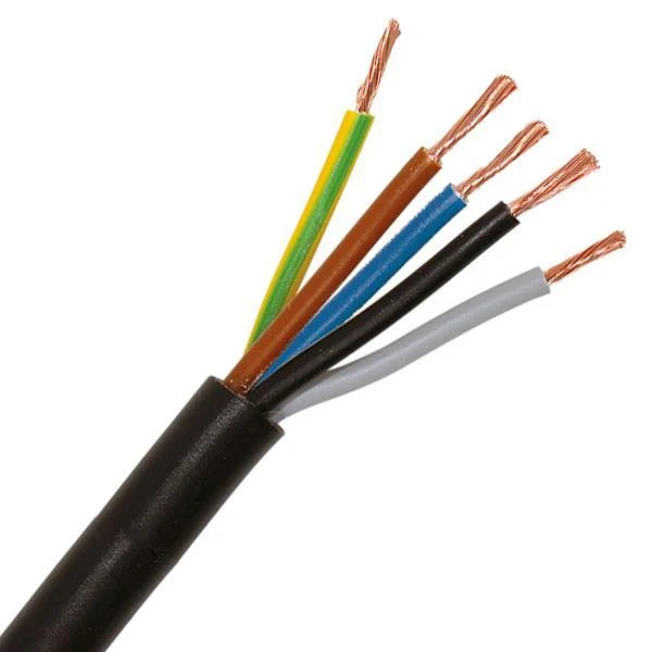 Flexibles H05VV-F-Kabel | 5 x 1,5 mm2 Adern | VMVL |100 Meter | Schwarz