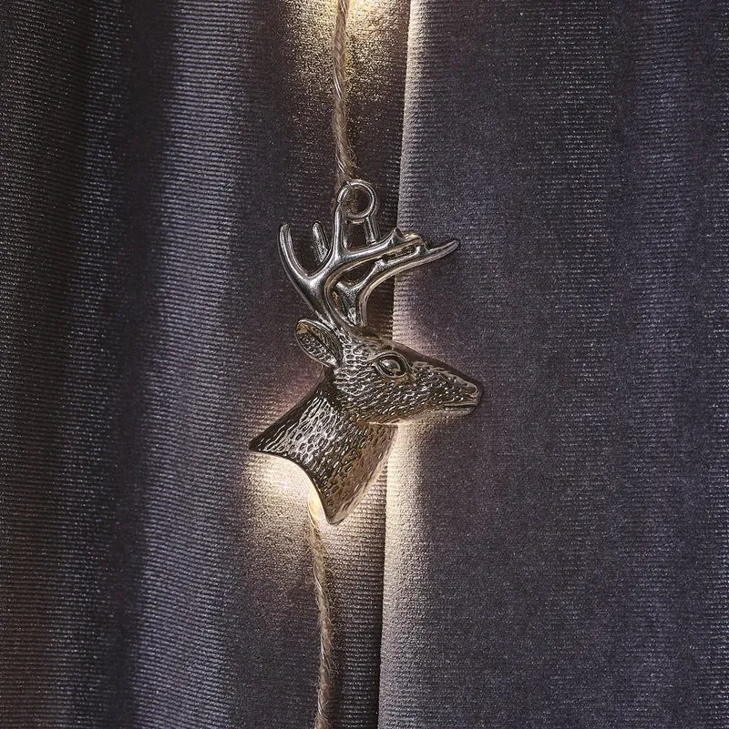 10er LED-Mikro-Weihnachtslichterkette Rentiere