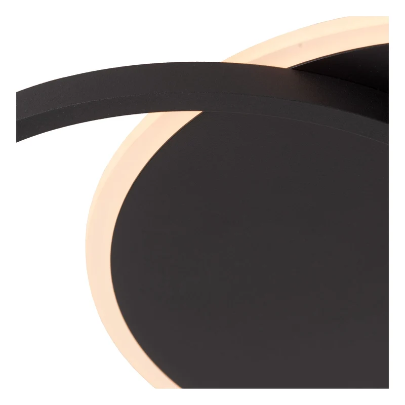 LED-Deckenleuchte Axelle mit 3 Dimmstufen Ø 29,5cm Schwarz