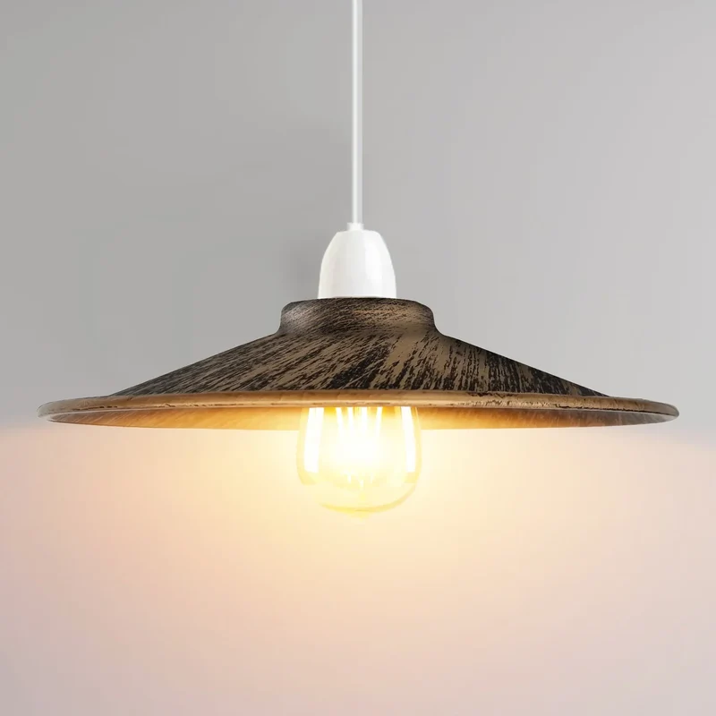 Retro lampenschirm Gebürstetes deckenlampe hängend~2865