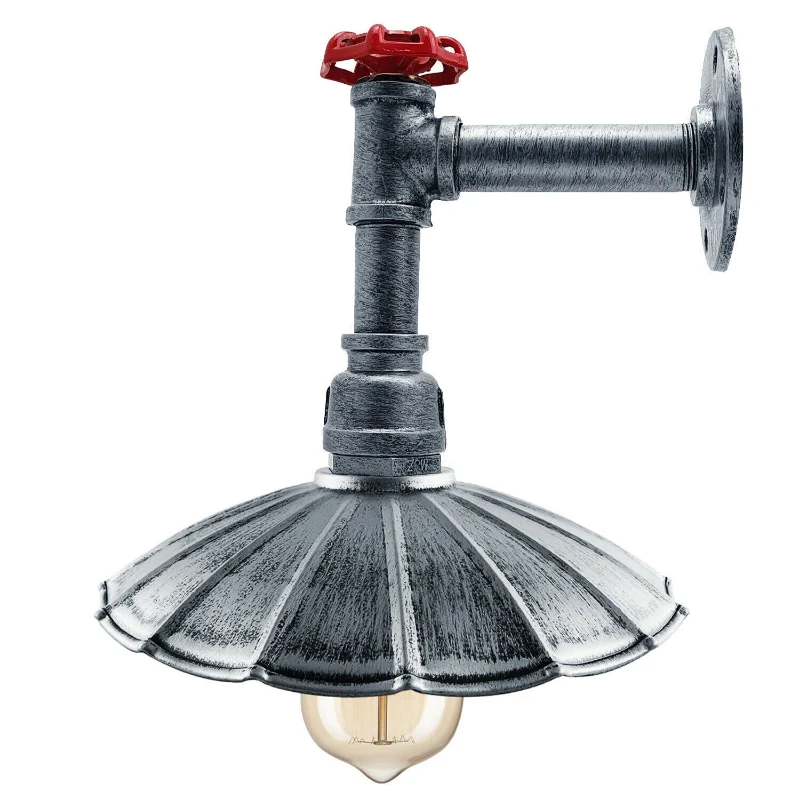 Industrielle Wandleuchte Innen | Rohr Design Wandlampe E27~2298