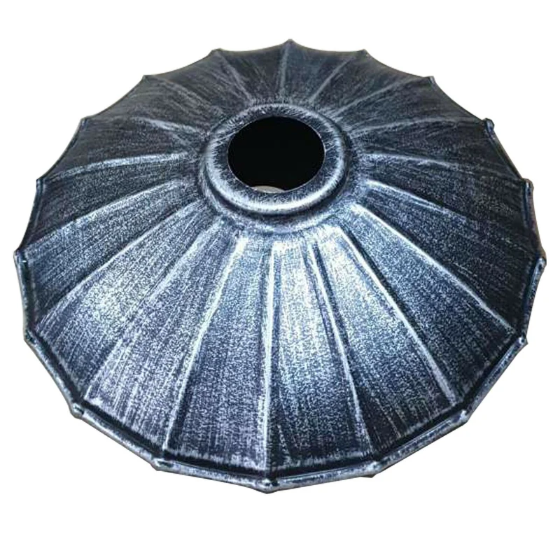 Gebürstete silberne Metall Pendelleuchten Moderner Deckenleuchten Lampenschirm im Retro-Stil~1234
