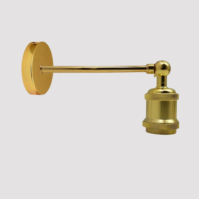 E27 Wandleuchte für Wohn & Esszimmer Antik Französisch Gold ~1780