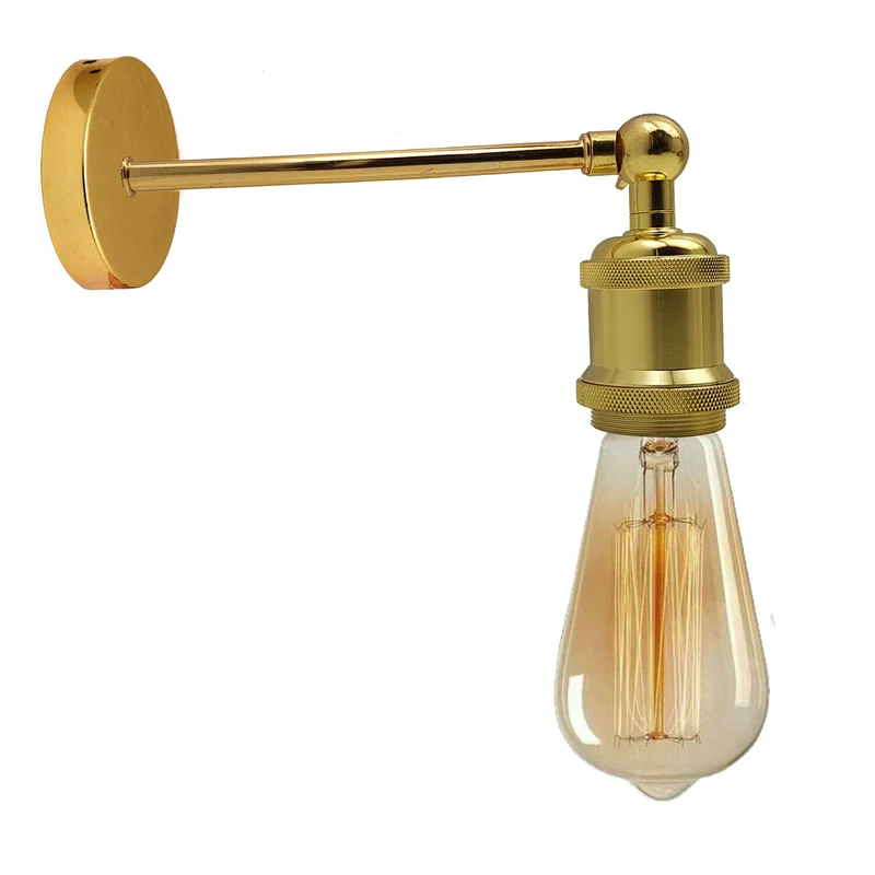 E27 Wandleuchte für Wohn & Esszimmer Antik Französisch Gold ~1780