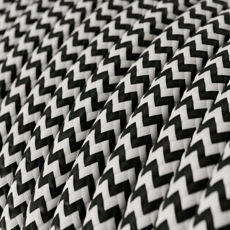 Vintage Farben stromkabel schwarz Zig-Zag Pendelleuchte~2667