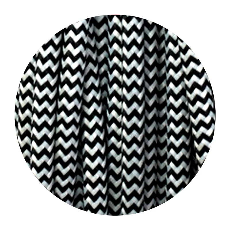 Vintage Farben stromkabel schwarz Zig-Zag Pendelleuchte~2667