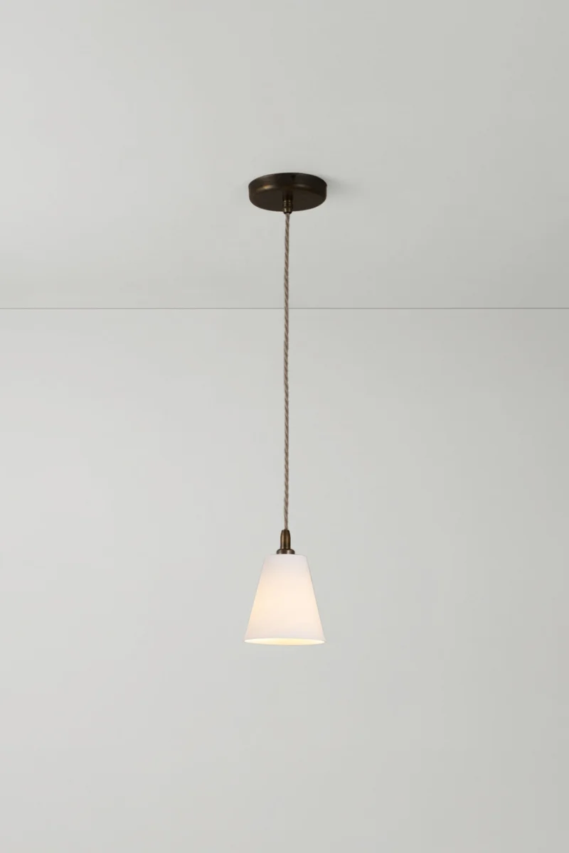 Antique Brass Flowerpot Pendant