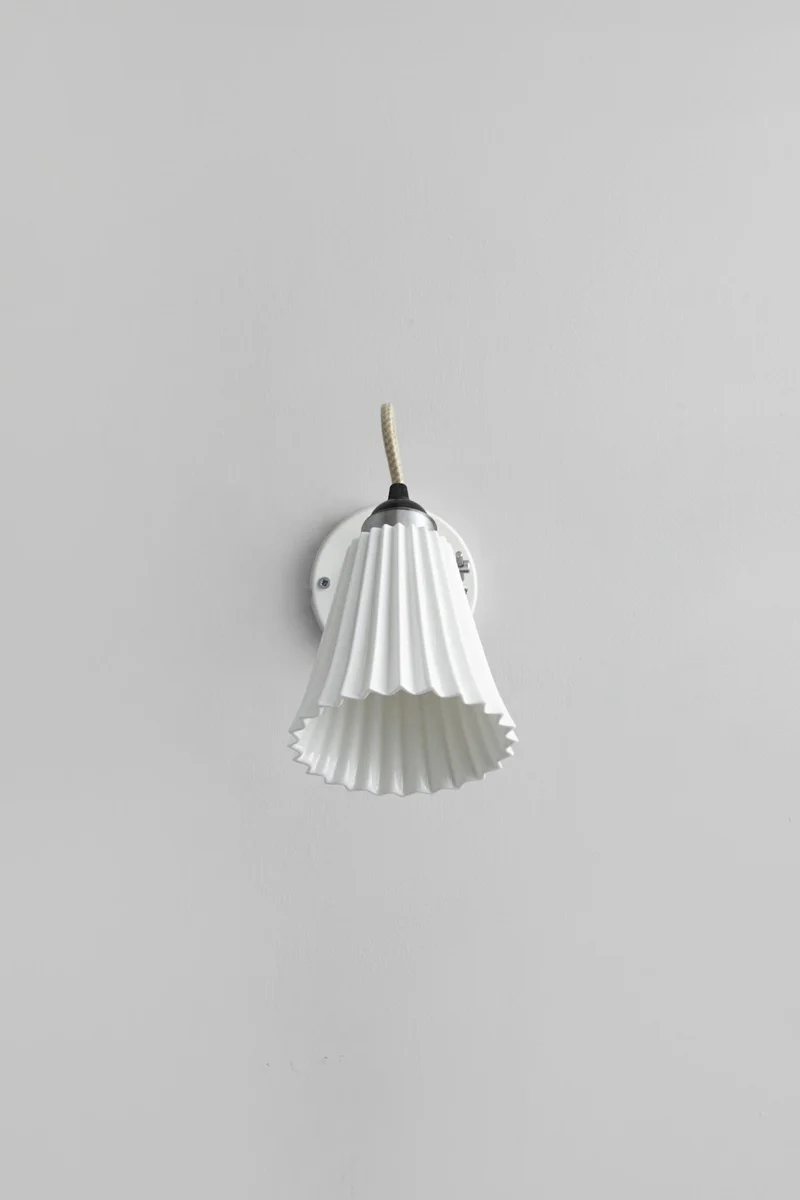 Hector Pleat Medium Wall Light, Switched