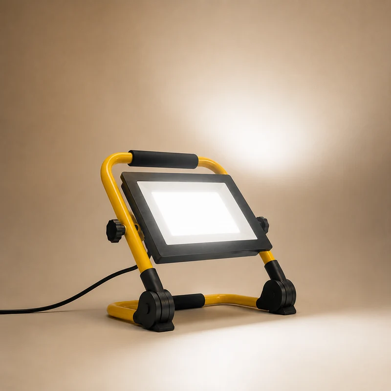 LED-Bauleuchte auf Gestell | Eco-Serie | 100 Watt | IP65 | 4500K – Tageslichtweiß