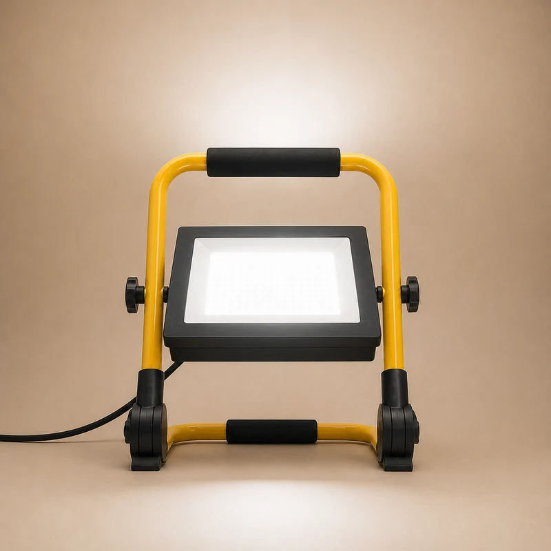 LED-Bauleuchte auf Gestell | Eco-Serie | 100 Watt | IP65 | 4500K – Tageslichtweiß